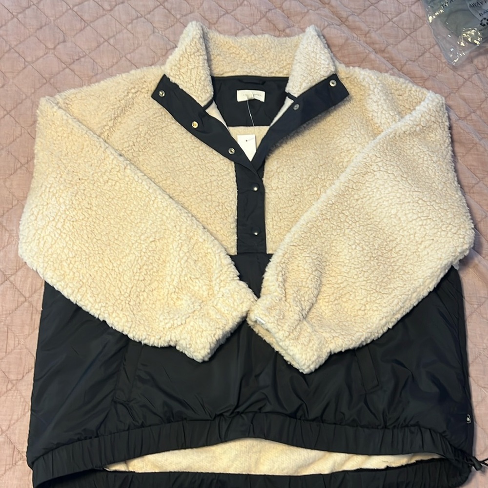 Lou & Grey Sherpa Pullover NWT